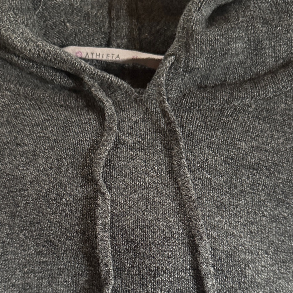 Athleta Gray V-Neck Sweater